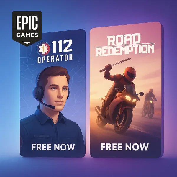 Epic Games Store免費遊戲112 Operator和Road Redemption的遊戲截圖拼貼