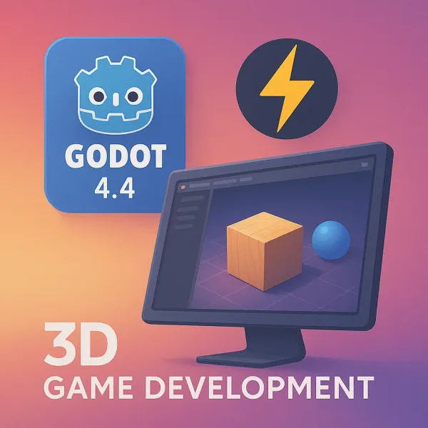 Godot 4.4引擎介面展示Jolt Physics設定和3D場景開發環境