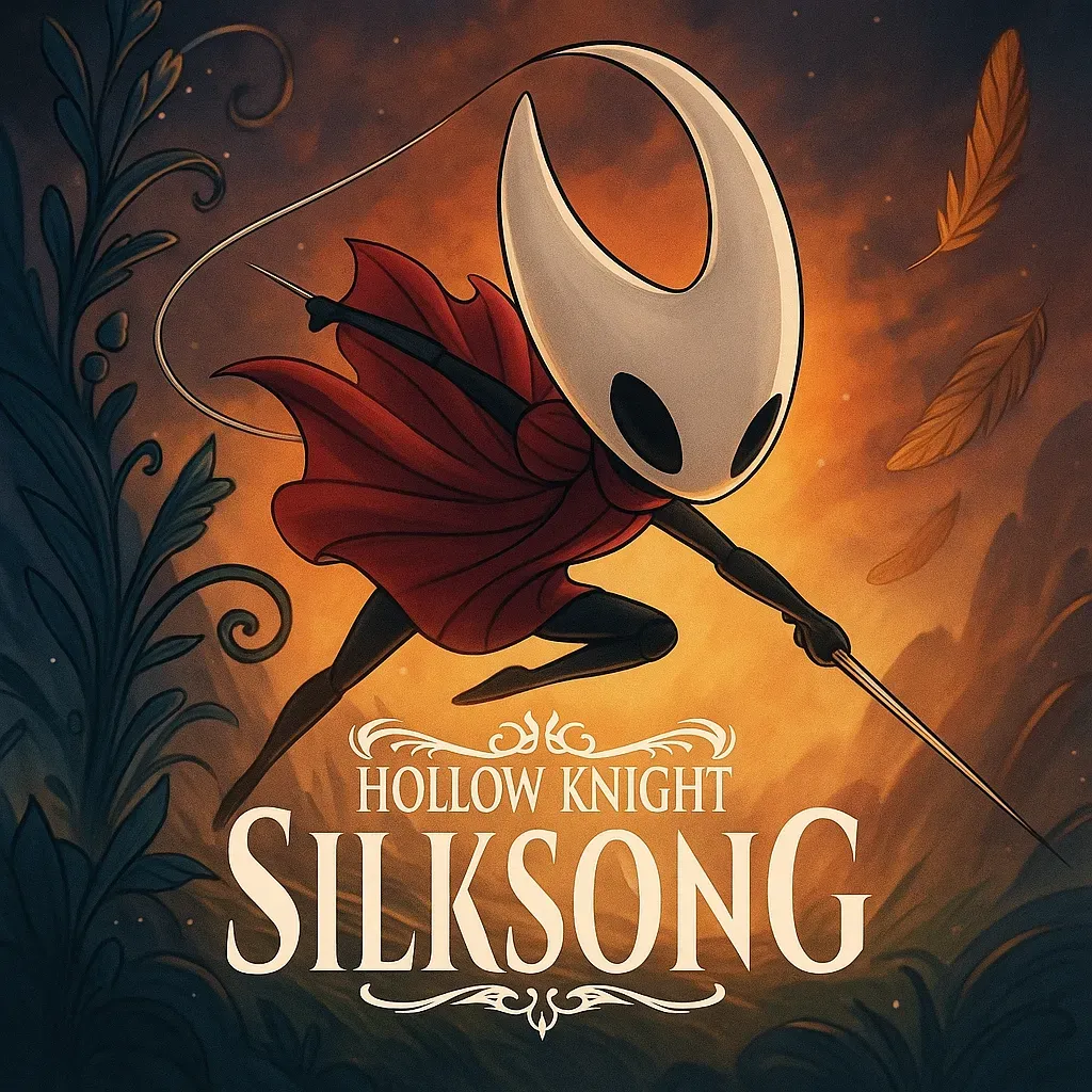 空洞騎士絲綢之歌遊戲畫面，展示主角大黃蜂在神秘世界中探險