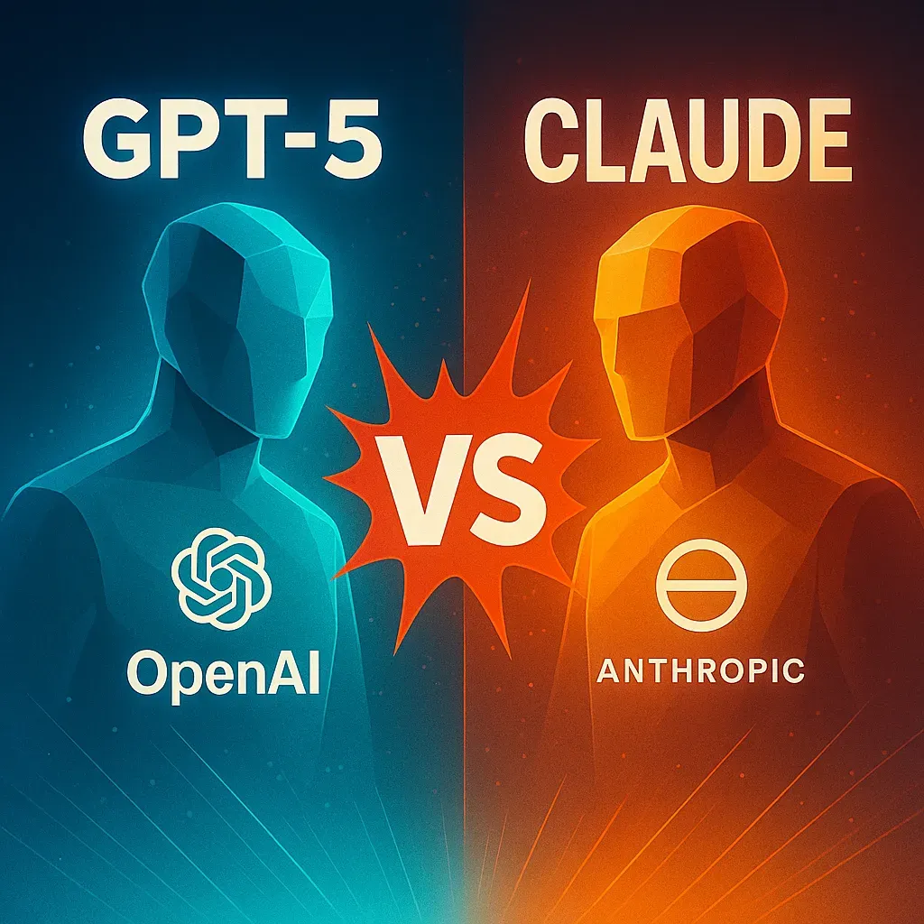 GPT-5 與 Claude 企業市場競爭示意圖