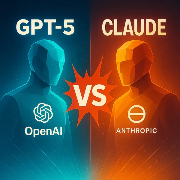 GPT-5 與 Claude 企業市場競爭示意圖