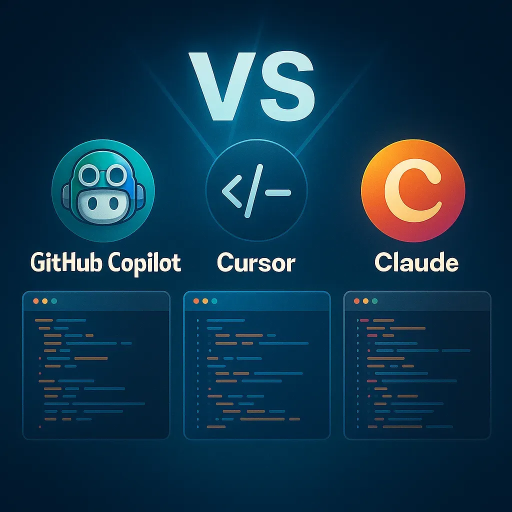 AI 程式開發工具 GitHub Copilot Cursor Claude 比較圖
