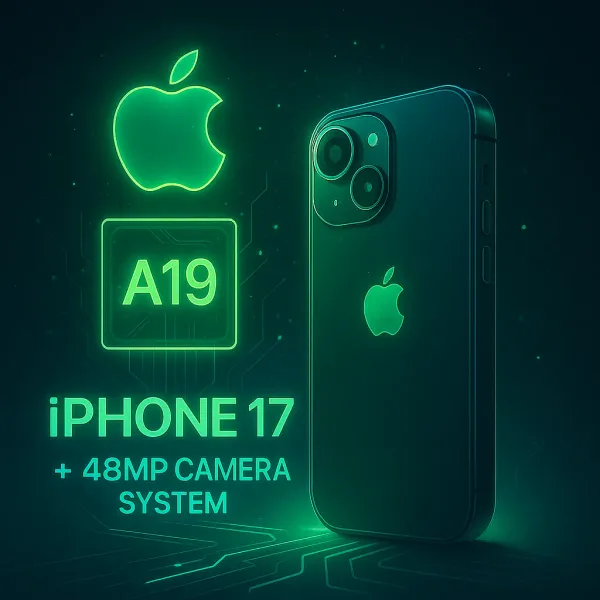 iPhone 17 產品展示圖，顯示新款手機的設計與功能特色