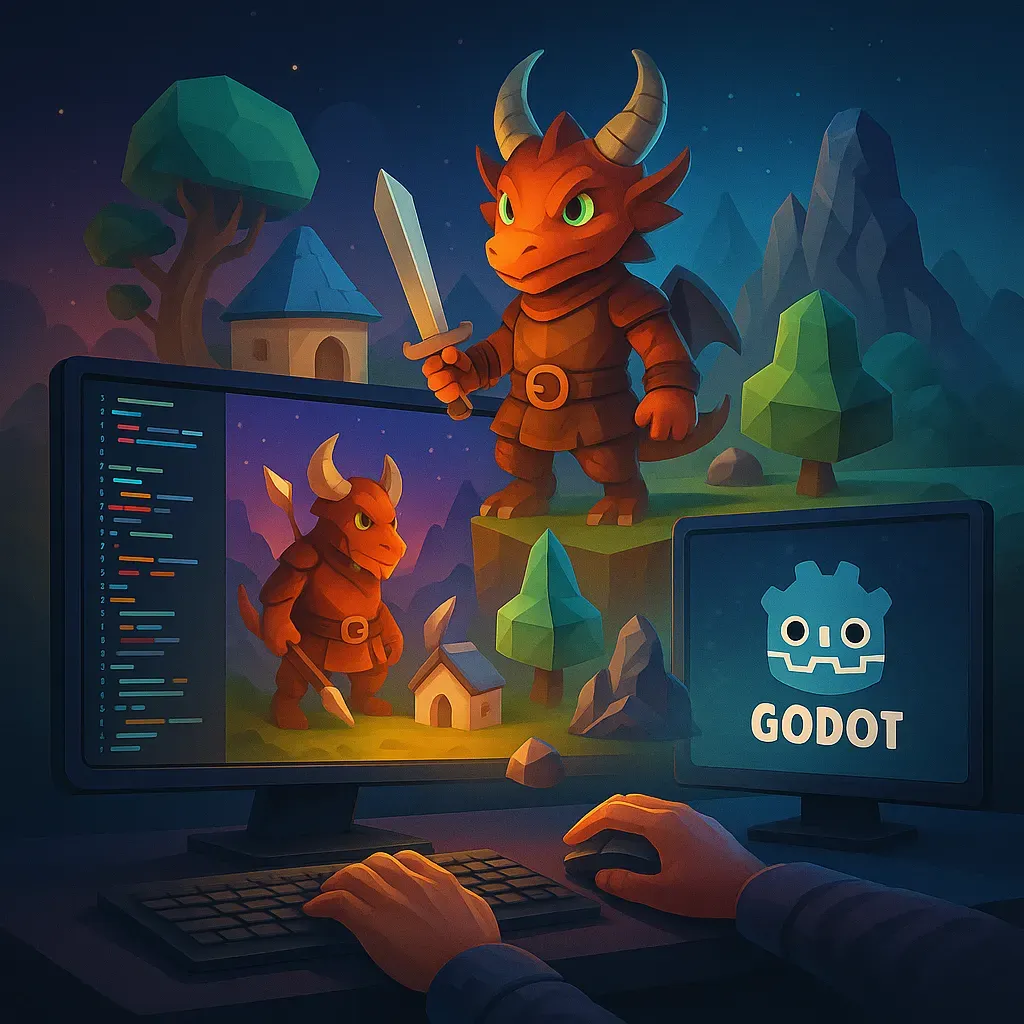 Indie game development tool ecosystem showcase featuring various development engines, art tools, and integrated platform workflows