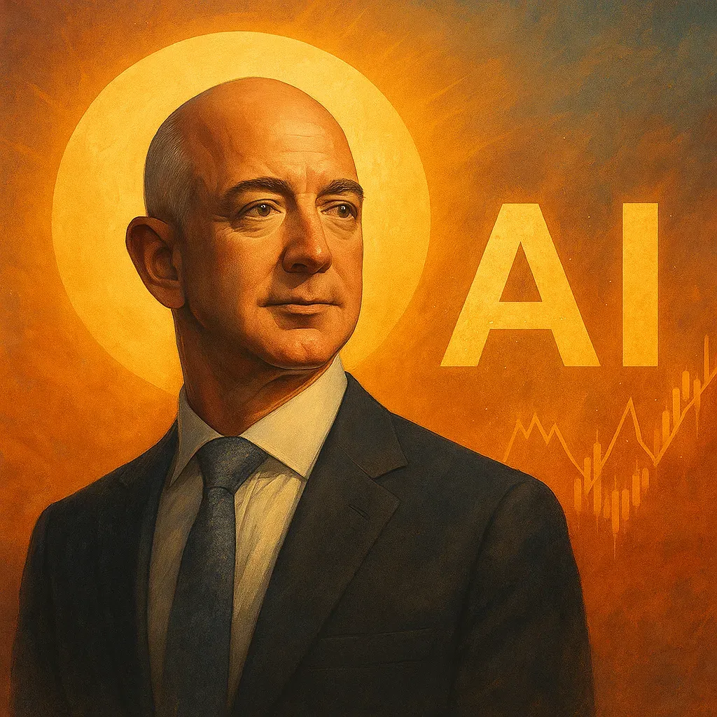 Jeff Bezos speaking at Italian Tech Week