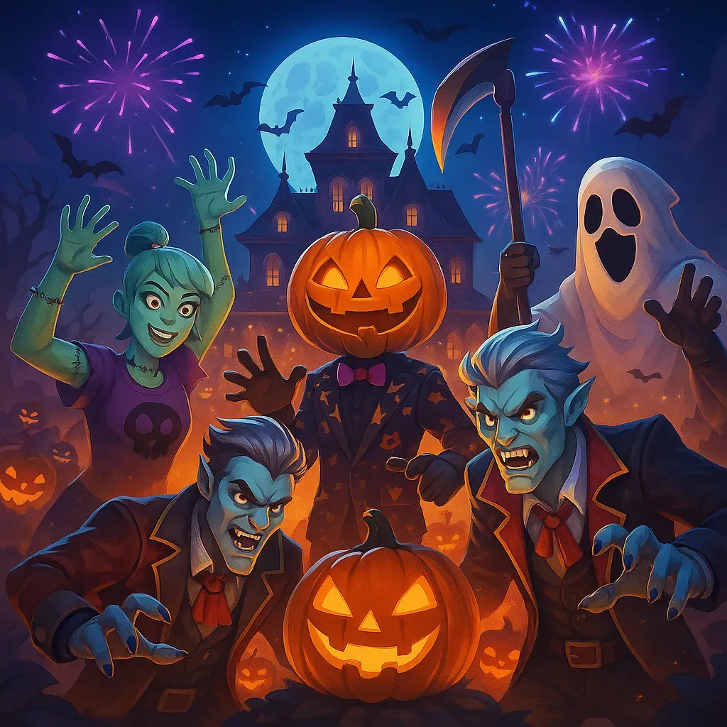 Fortnitemares 2025 Halloween event key art and horror-themed characters