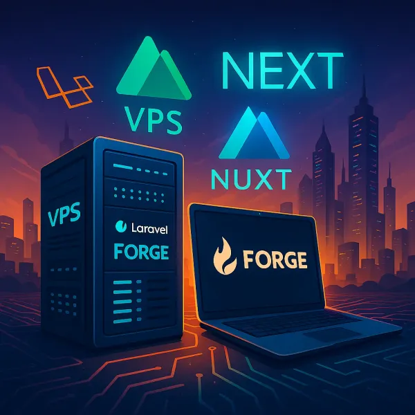 Laravel Forge platform interface and VPS deployment features