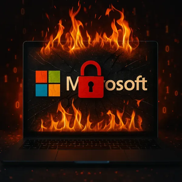 Microsoft Windows security update illustration showing patch management and vulnerability remediation process