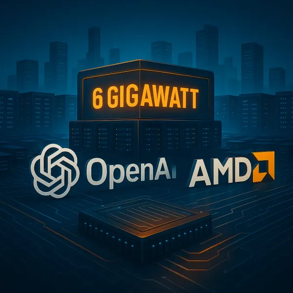 OpenAI and AMD strategic partnership announcement showcasing AI infrastructure blueprint