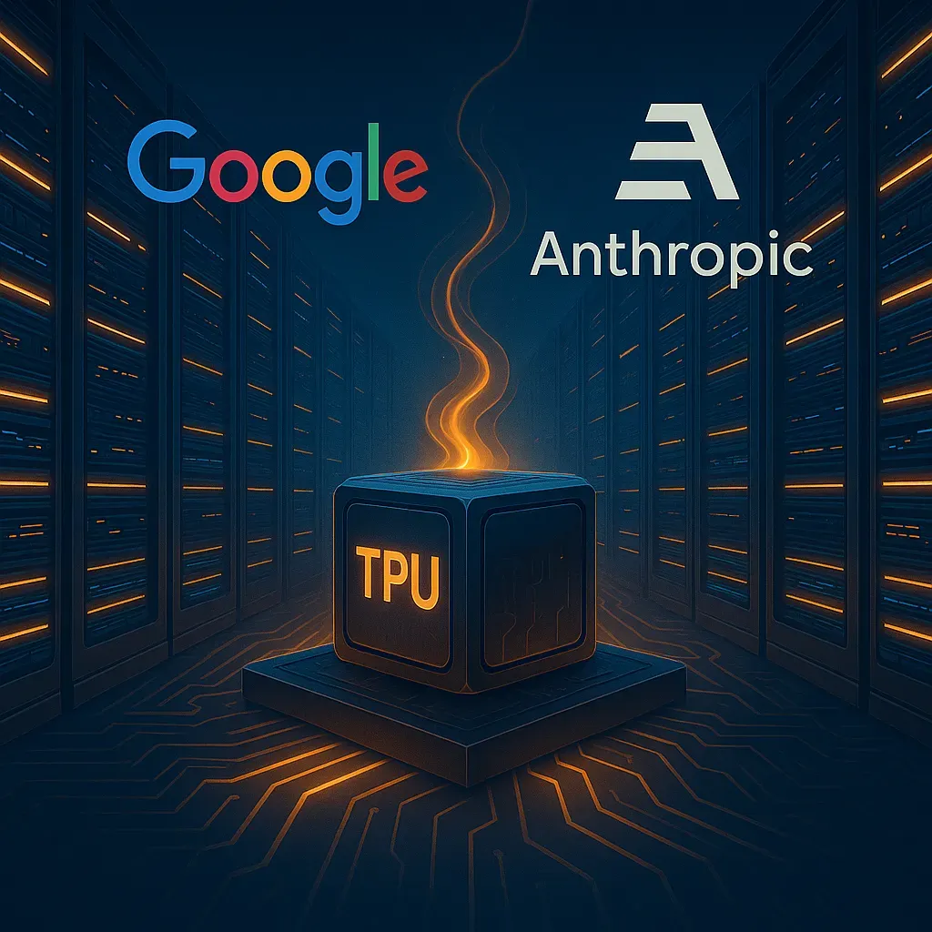 Google TPU and Anthropic Claude AI partnership illustration