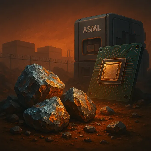 China rare earth export controls semiconductor supply chain crisis illustration