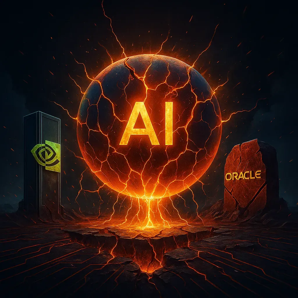 AI tech stock market correction visualization