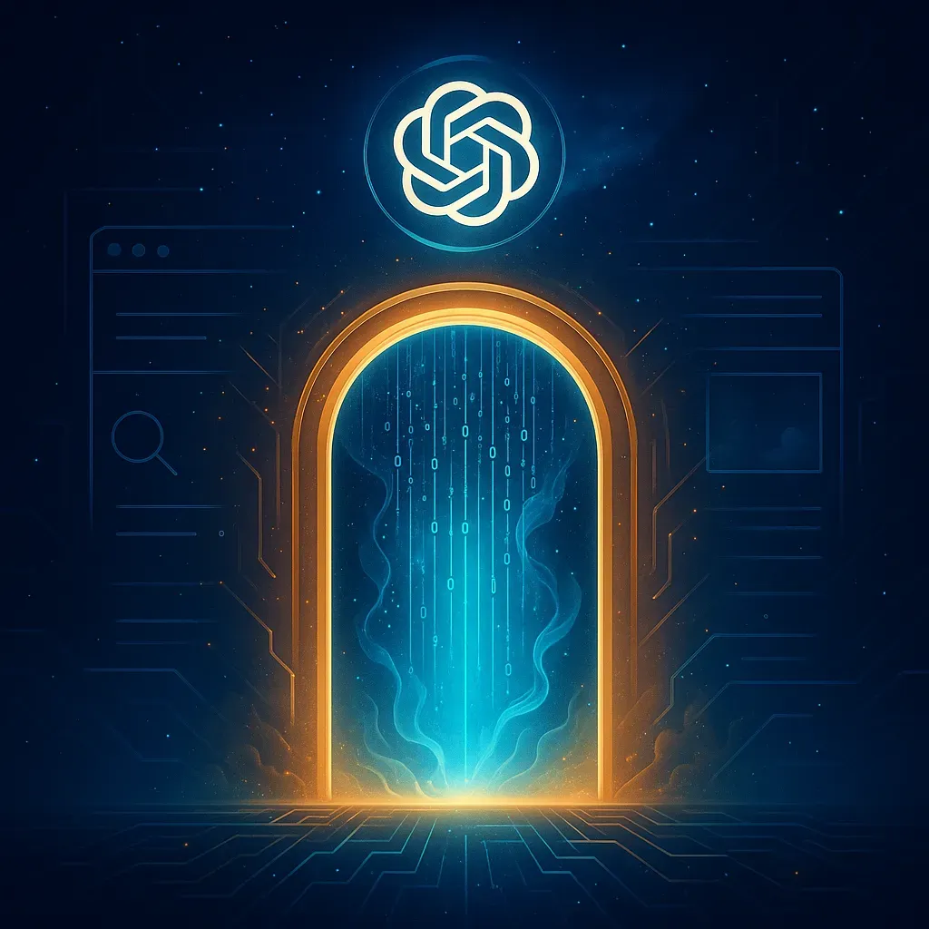 OpenAI Atlas browser with ChatGPT integration visualization