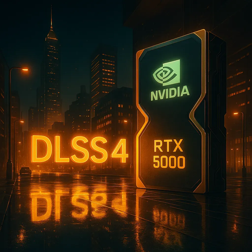 NVIDIA RTX 5000 series GPU and DLSS 4 technology bringing gaming visual quality and performance revolution