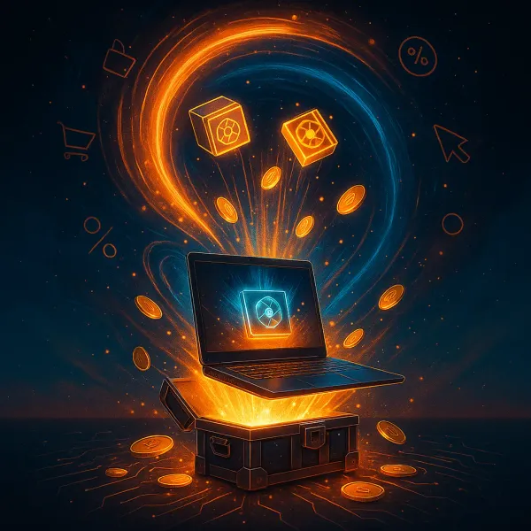 Cyber Monday 2025 gaming laptop deals promotional illustration