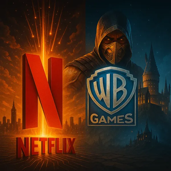 Netflix and Warner Bros. Games logos