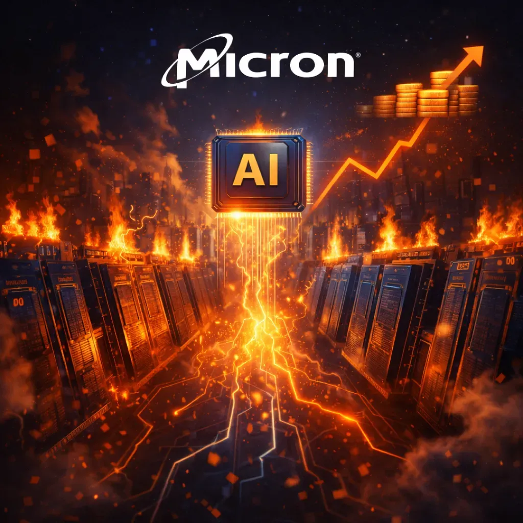 AI chip demand and memory shortage illustration