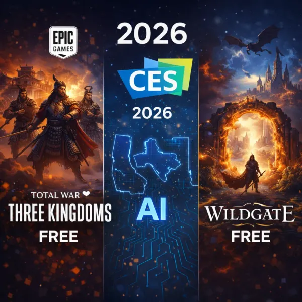 Epic Games Store 2026 New Year free games and CES tech show preview