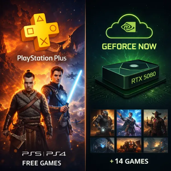PlayStation Plus 1月免費遊戲與GeForce NOW雲端遊戲更新