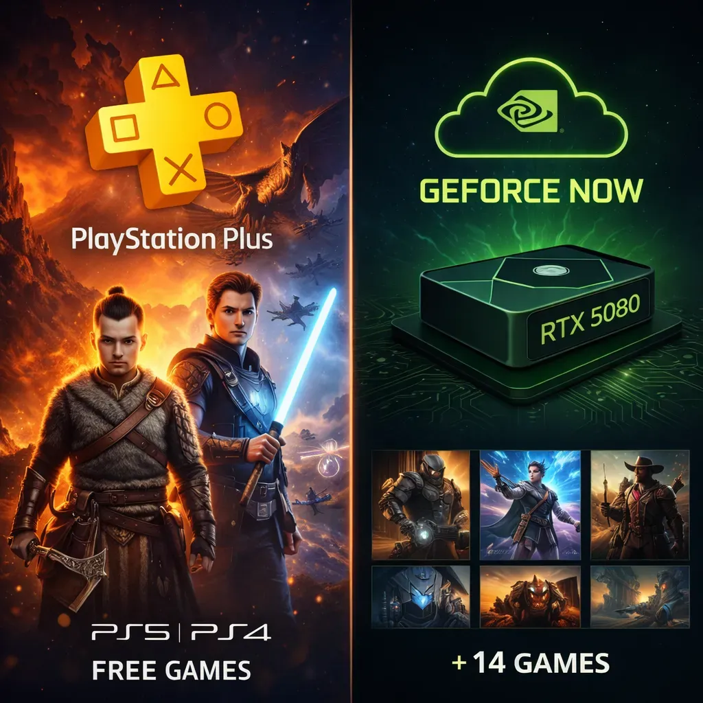 PlayStation Plus 1月免費遊戲與GeForce NOW雲端遊戲更新